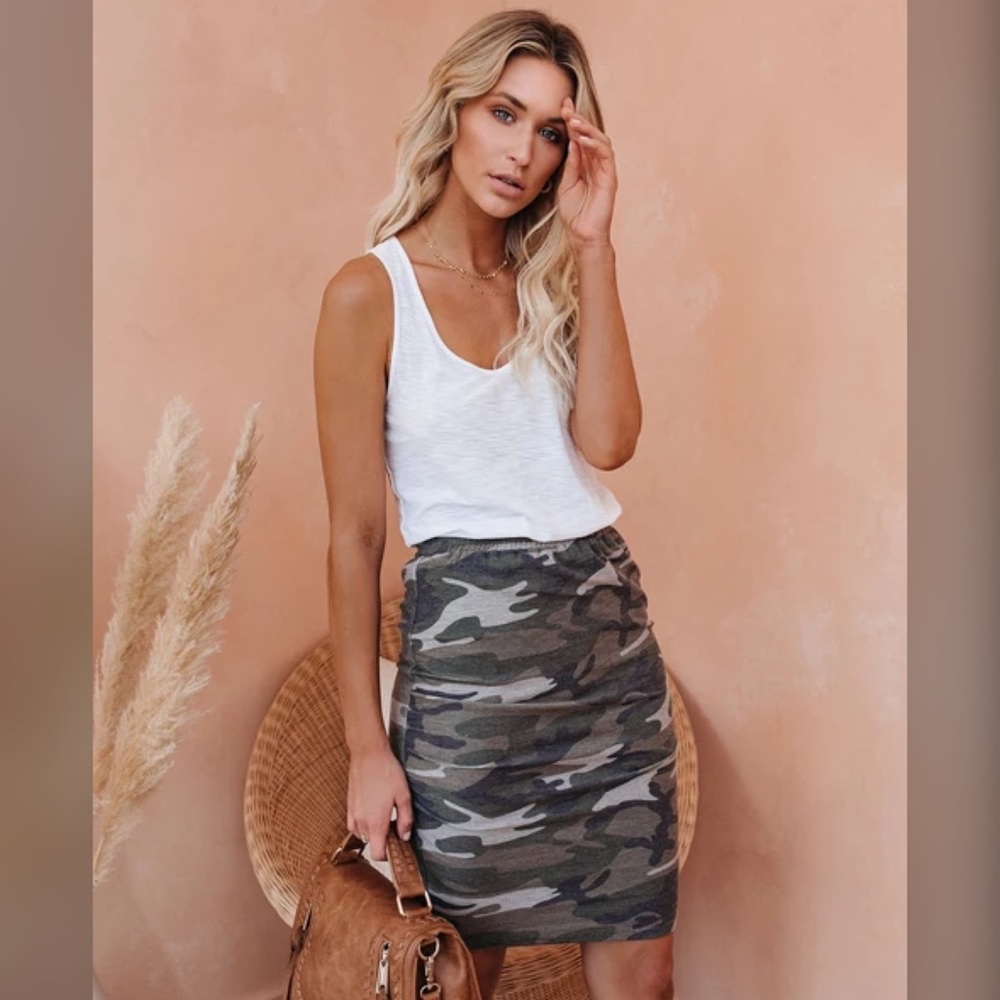Vici “pride aside” camo skirt